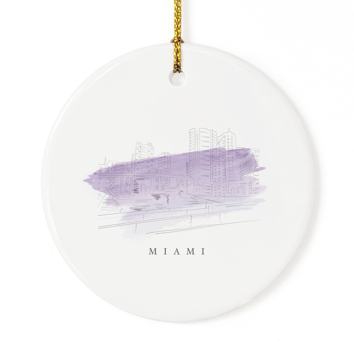 Miami Christmas Ornament from The Cotton & Canvas Co.