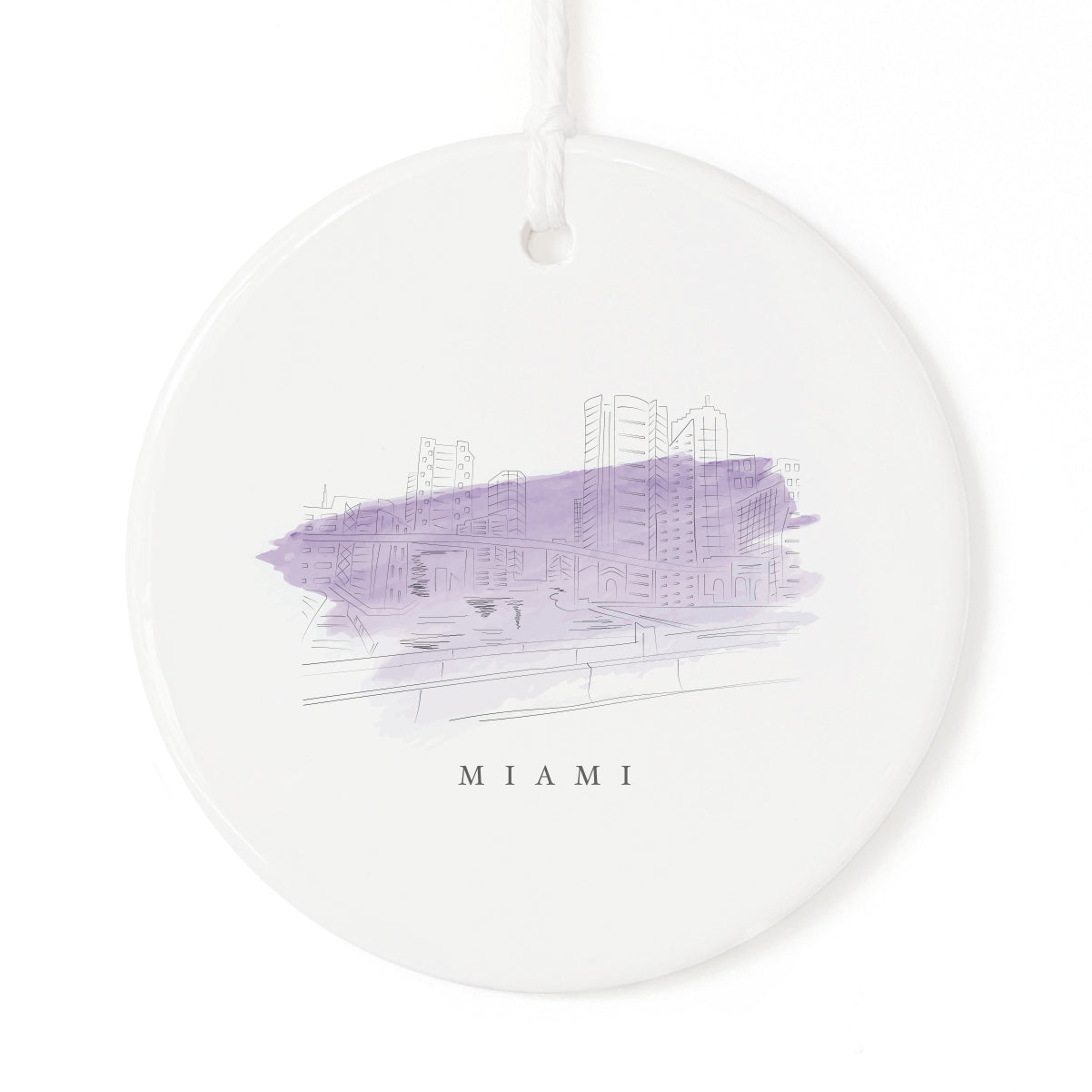 Miami Christmas Ornament from The Cotton & Canvas Co.
