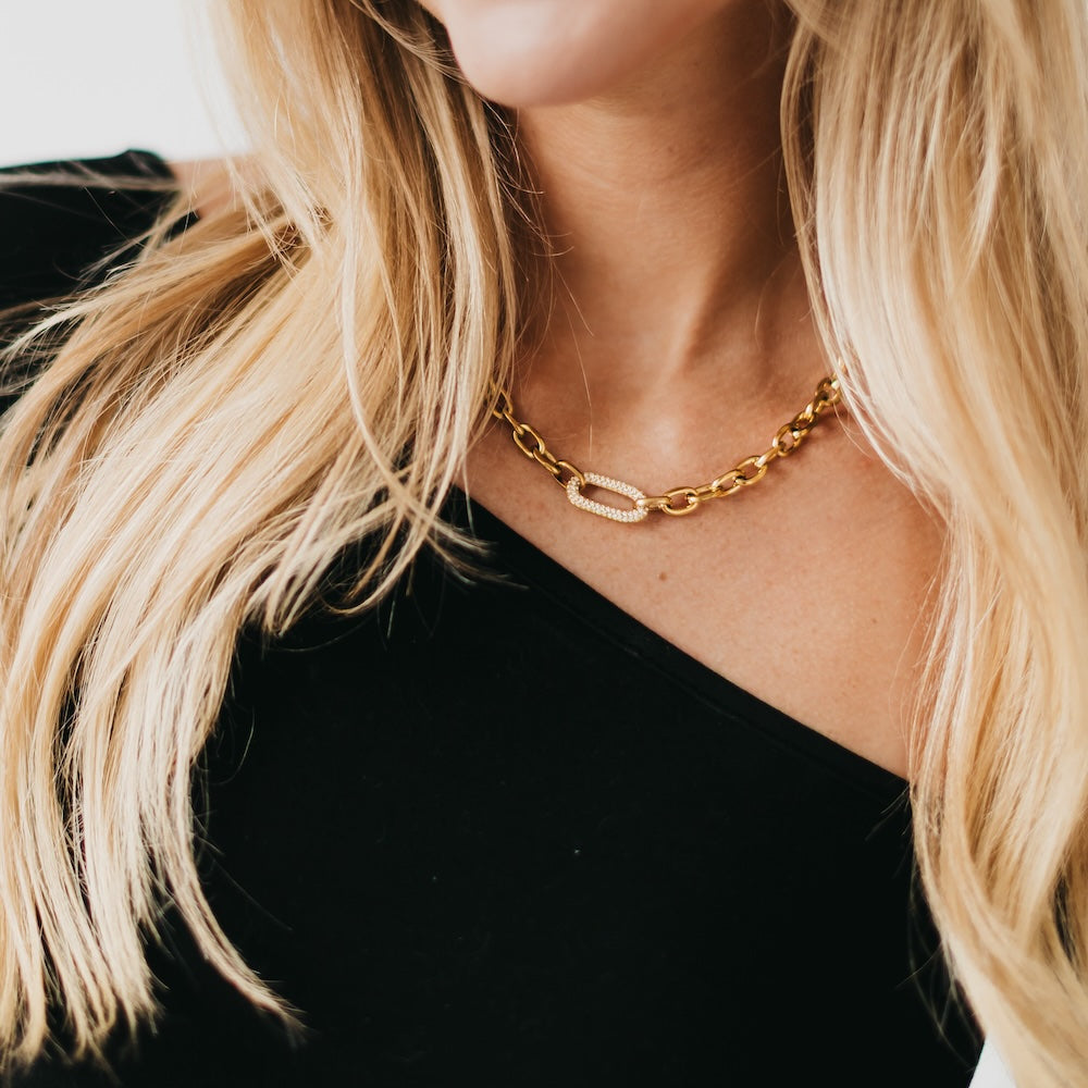 Michaela Diamond Chain Necklace - WATERPROOF from Pretty Simple