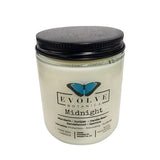 Classic 9oz Jam Jar Crystal Soy Candle - Midnight (Super Seven) from Evolve Botanica