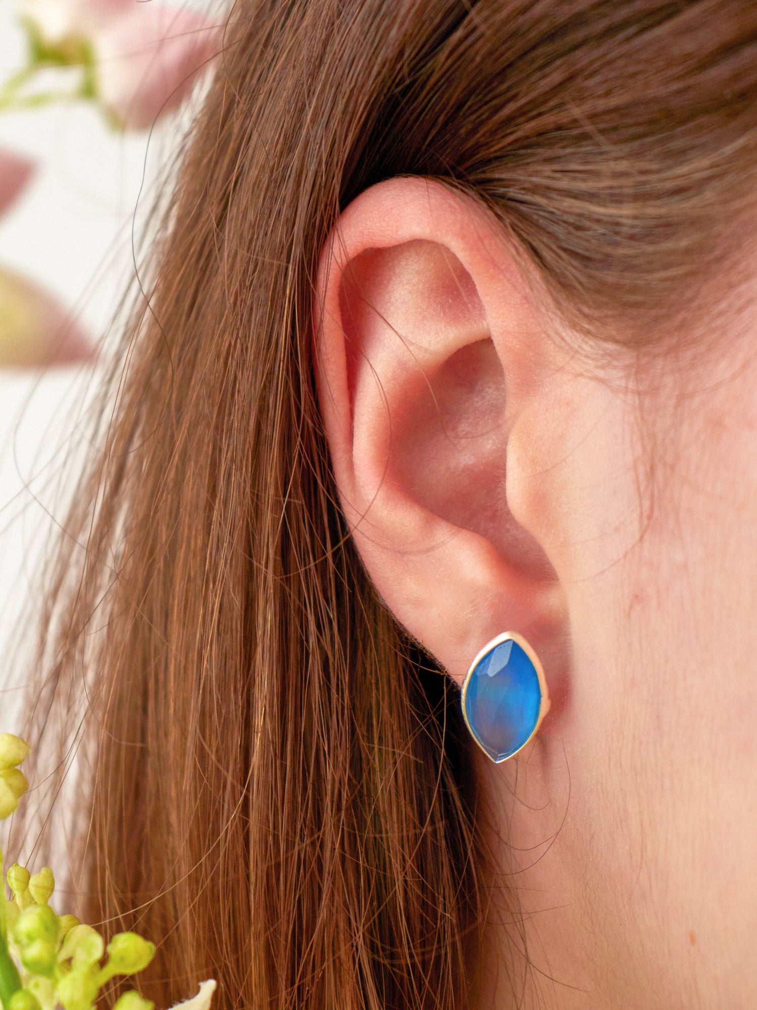 Mila Leaf Earrings - Silver from Ash & Rose