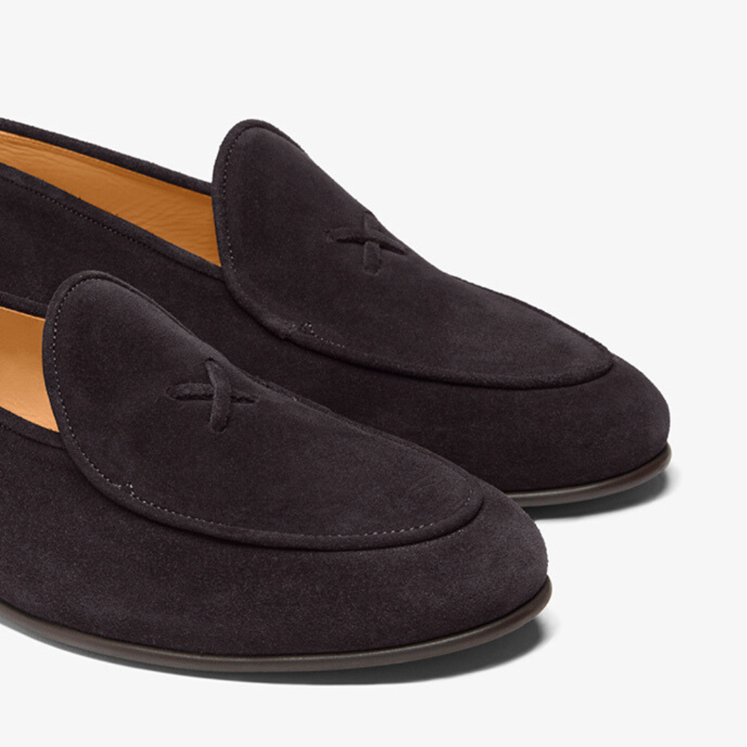 Men's Black Suede Milano Loafer from Del Toro Shoes