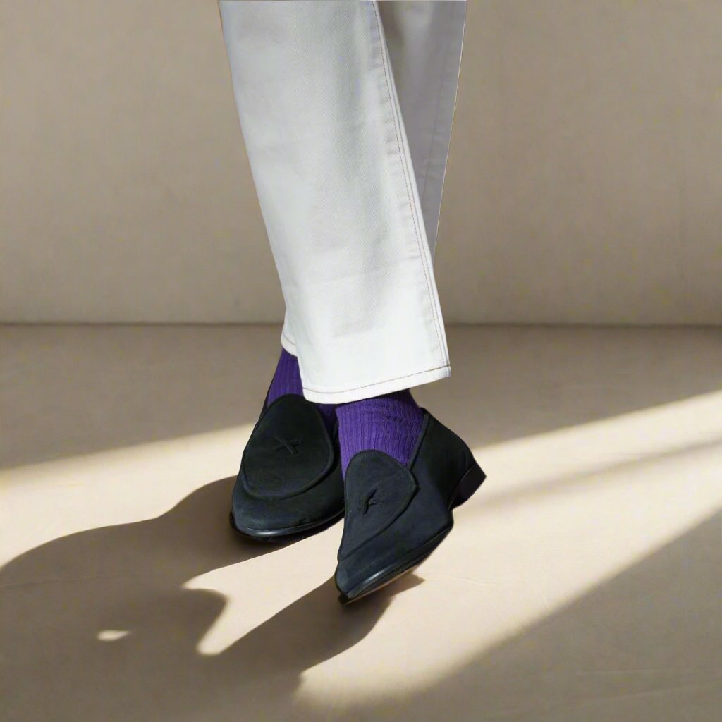 Men's Black Suede Milano Loafer from Del Toro Shoes