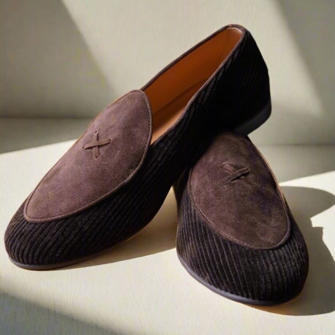 Men's Brown Corduroy Milano Loafer from Del Toro Shoes