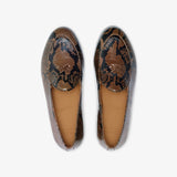 Women's Brown Snakeskin Milano Loafer From Del Toro Shoes
