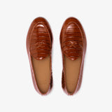 Men's Cognac Full Croc Milano Loafer From Del Toro Shoes