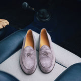 Men's Grigio Suede Milano Loafer From Del Toro Shoes
