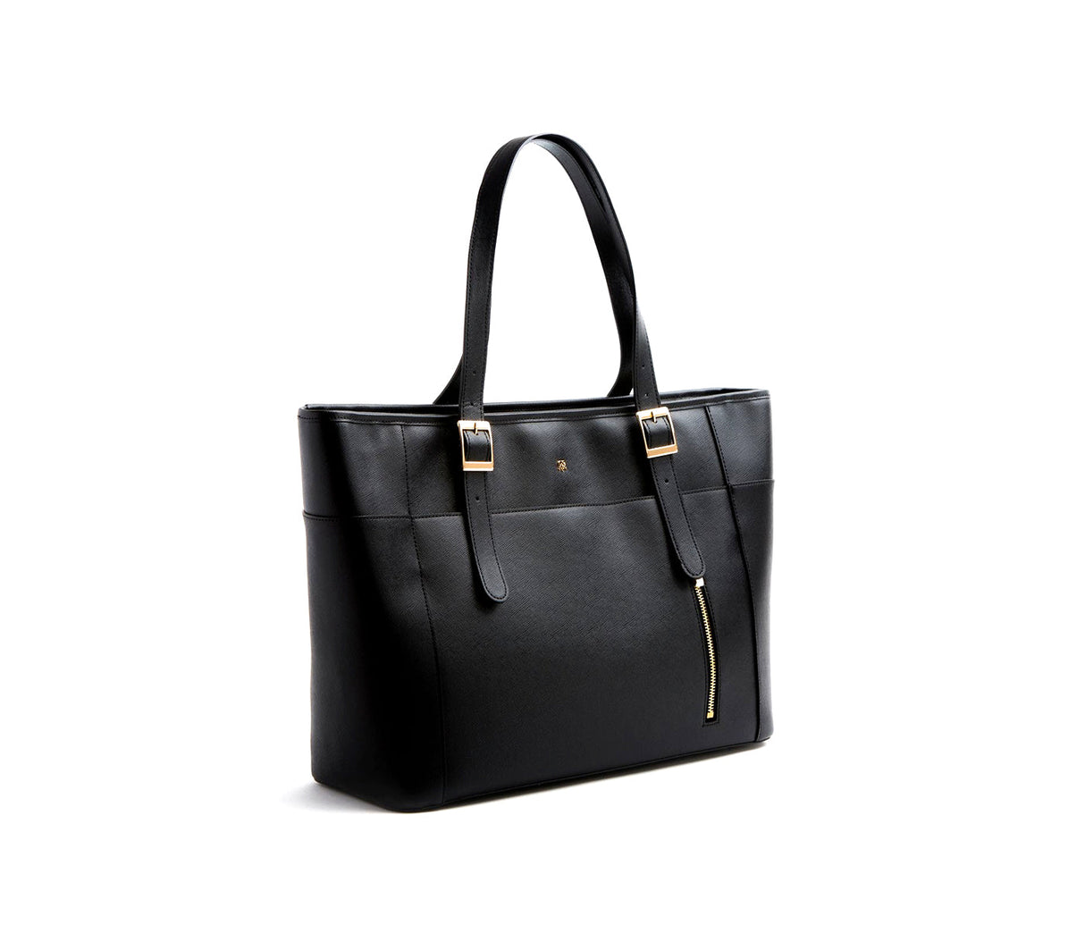 Miley - Black Vegan Leather Laptop Bag from Gunas New York