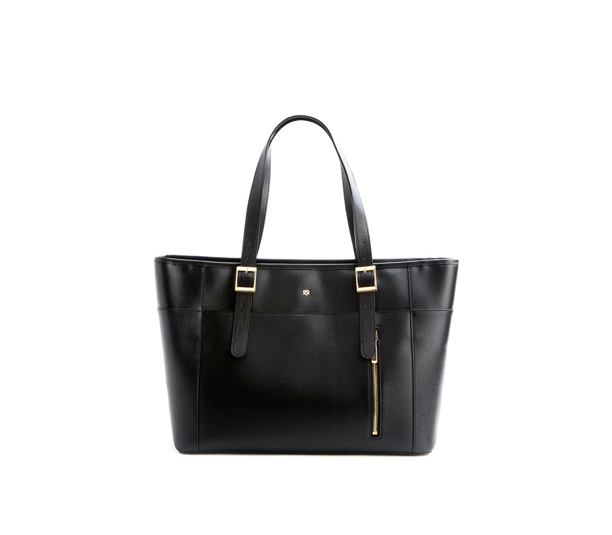 Miley - Black Vegan Leather Laptop Bag from Gunas New York