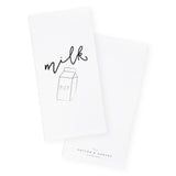 Milk, Flour, Sugar, Eggs Kitchen Tea Towel, 4-Pack