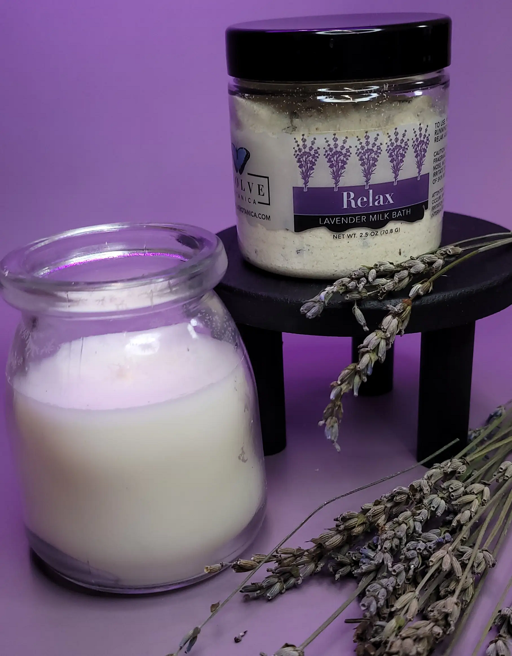 Milk Bath - Relax (Lavender) Mini from Evolve Botanica