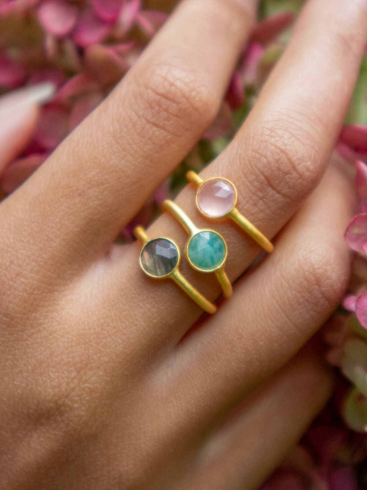 Mini Pebble Ring - Gold from Ash & Rose