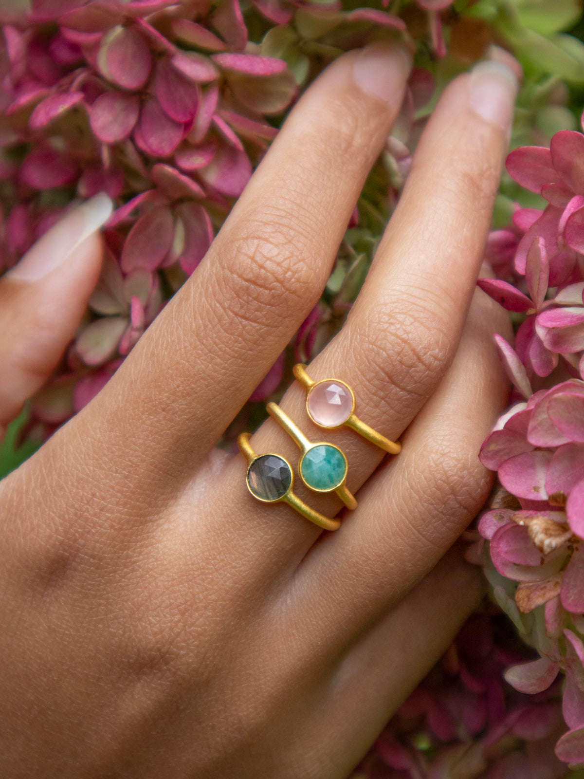 Mini Pebble Ring - Gold from Ash & Rose
