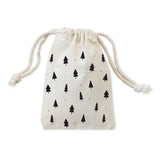 Mini Christmas Tree Cotton Canvas Holiday Favor Bags, 6-Pack from The Cotton & Canvas Co.