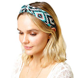 Aztec Patterned Twisted Headband from Madeline Love