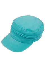 C.C Convertible Denim Army Zipper Cap Sun Visor from Madeline Love