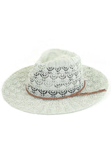 C.C HORSESHOE LACE KNITTING PANAMA HAT from Madeline Love