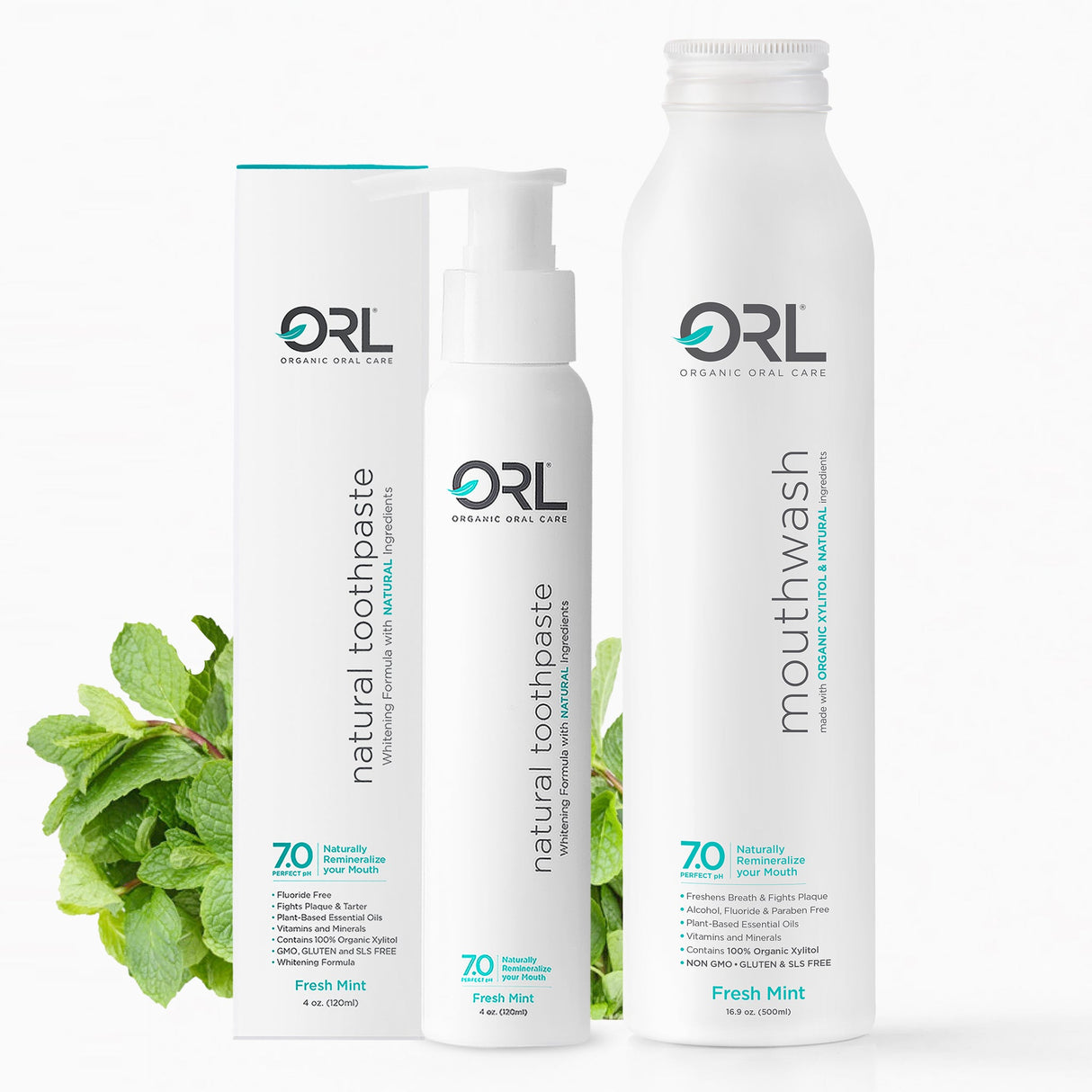 Fresh Mint Bundle - Toothpaste & Mouthwash from ORL