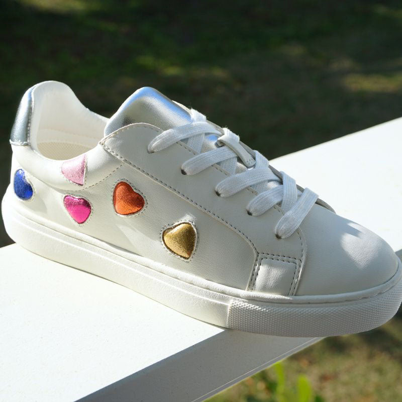 Miss Gaia Hearts Sneaker in Multicolor - Kids from Yosi Samra