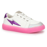 Miss Bolt Sneaker in Purple & Neon Pink - Kids from Yosi Samra