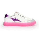 Miss Bolt Sneaker in Purple & Neon Pink - Kids from Yosi Samra