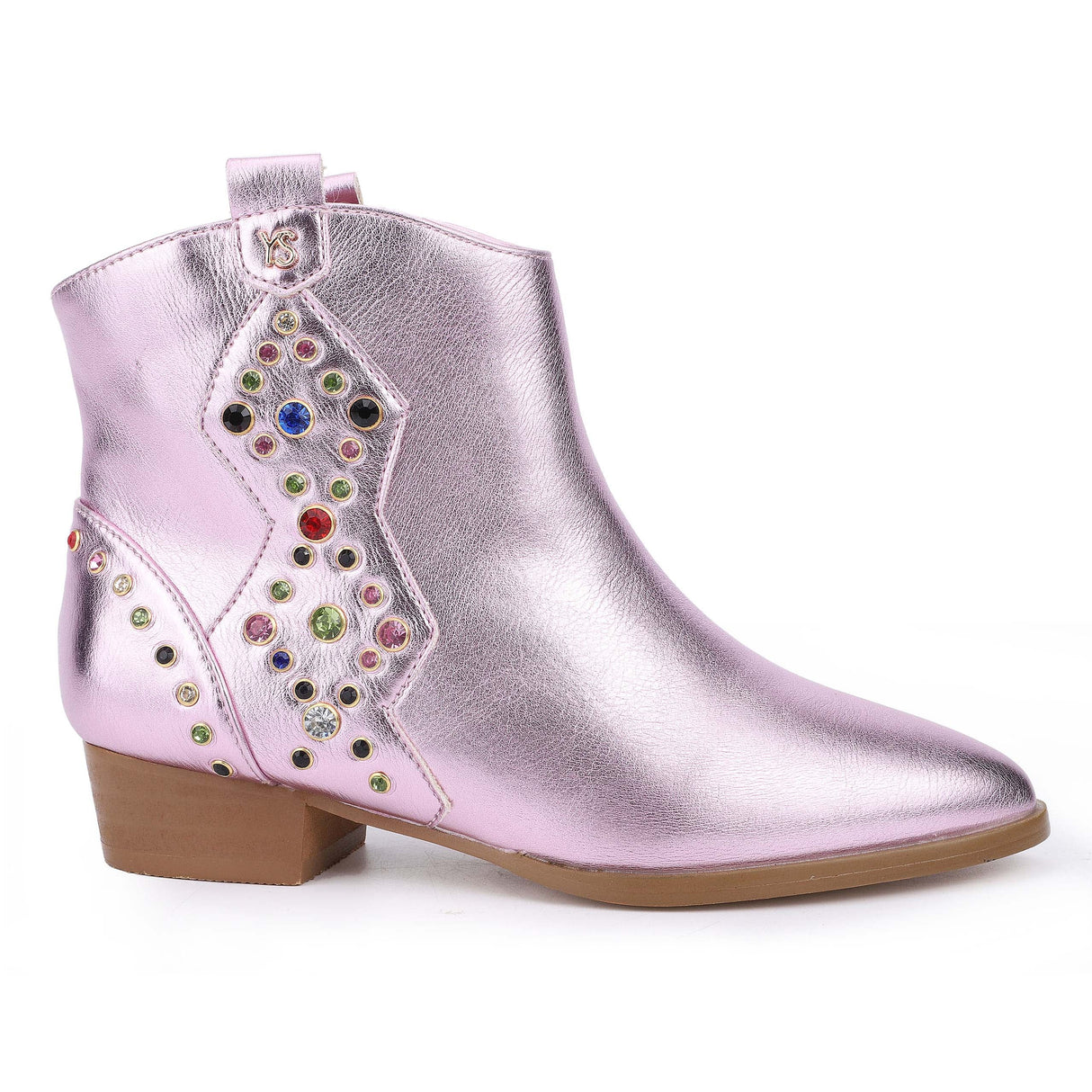 Miss Dallas Gem Western Boot in Pink - Kids from Yosi Samra