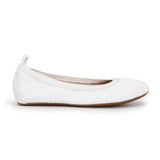 Miss Samara Ballet Flat in White Glitter - Kids from Yosi Samra