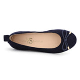 Miss Sheila Ballet Flat in Midnight Blue - Kids from Yosi Samra