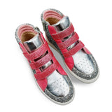 Miss Hannah Velcro Sneaker in Pink & Silver - Kids from Yosi Samra