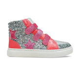 Miss Hannah Velcro Sneaker in Pink & Silver - Kids from Yosi Samra