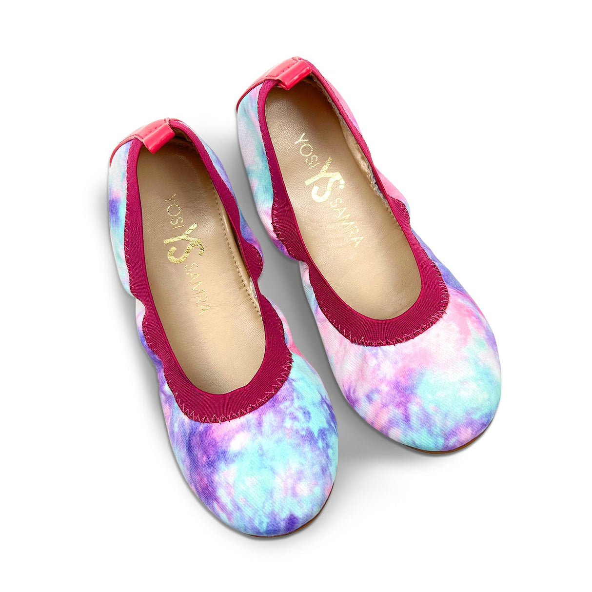 Miss Samara Ballet Flat in Pink Tie Dye - Kids from Yosi Samra