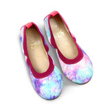 Miss Samara Ballet Flat in Pink Tie Dye - Kids from Yosi Samra