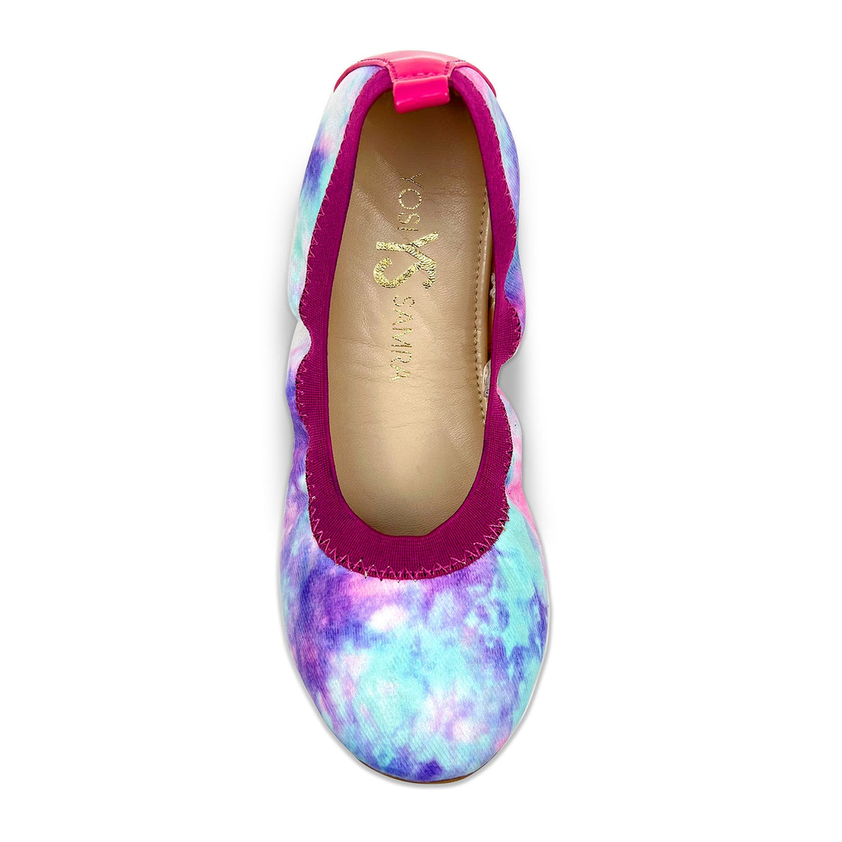 Miss Samara Ballet Flat in Pink Tie Dye - Kids from Yosi Samra