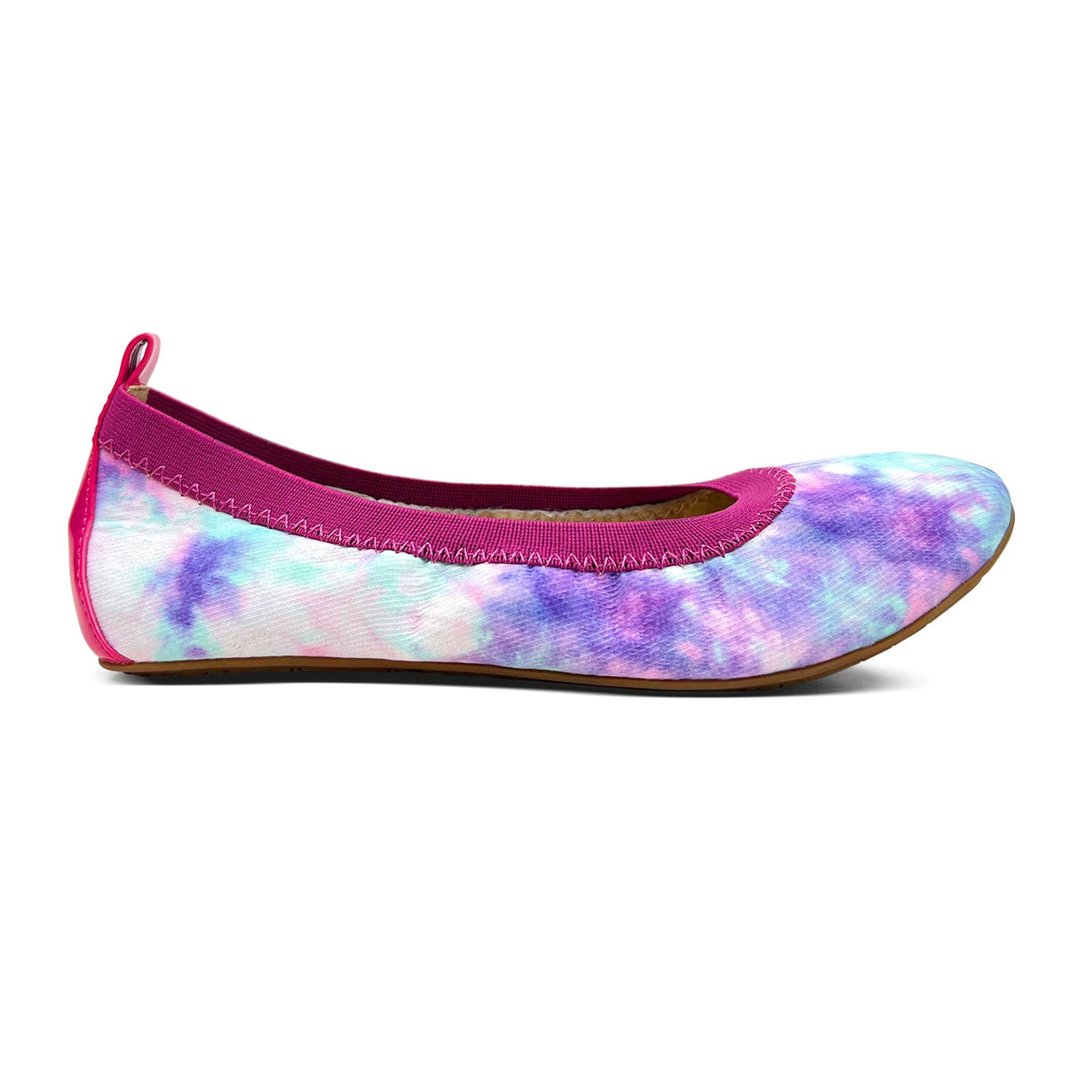 Miss Samara Ballet Flat in Pink Tie Dye - Kids from Yosi Samra