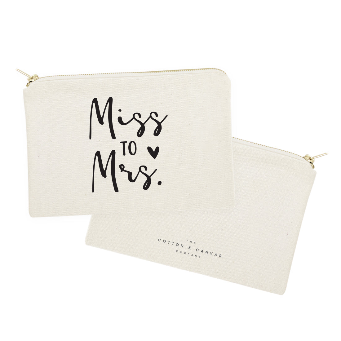 Miss to Mrs. Cotton Canvas Cosmetic Bag from The Cotton & Canvas Co.