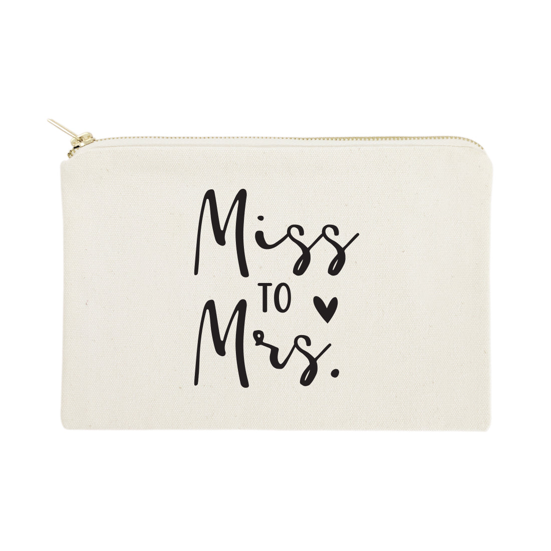 Miss to Mrs. Cotton Canvas Cosmetic Bag from The Cotton & Canvas Co.