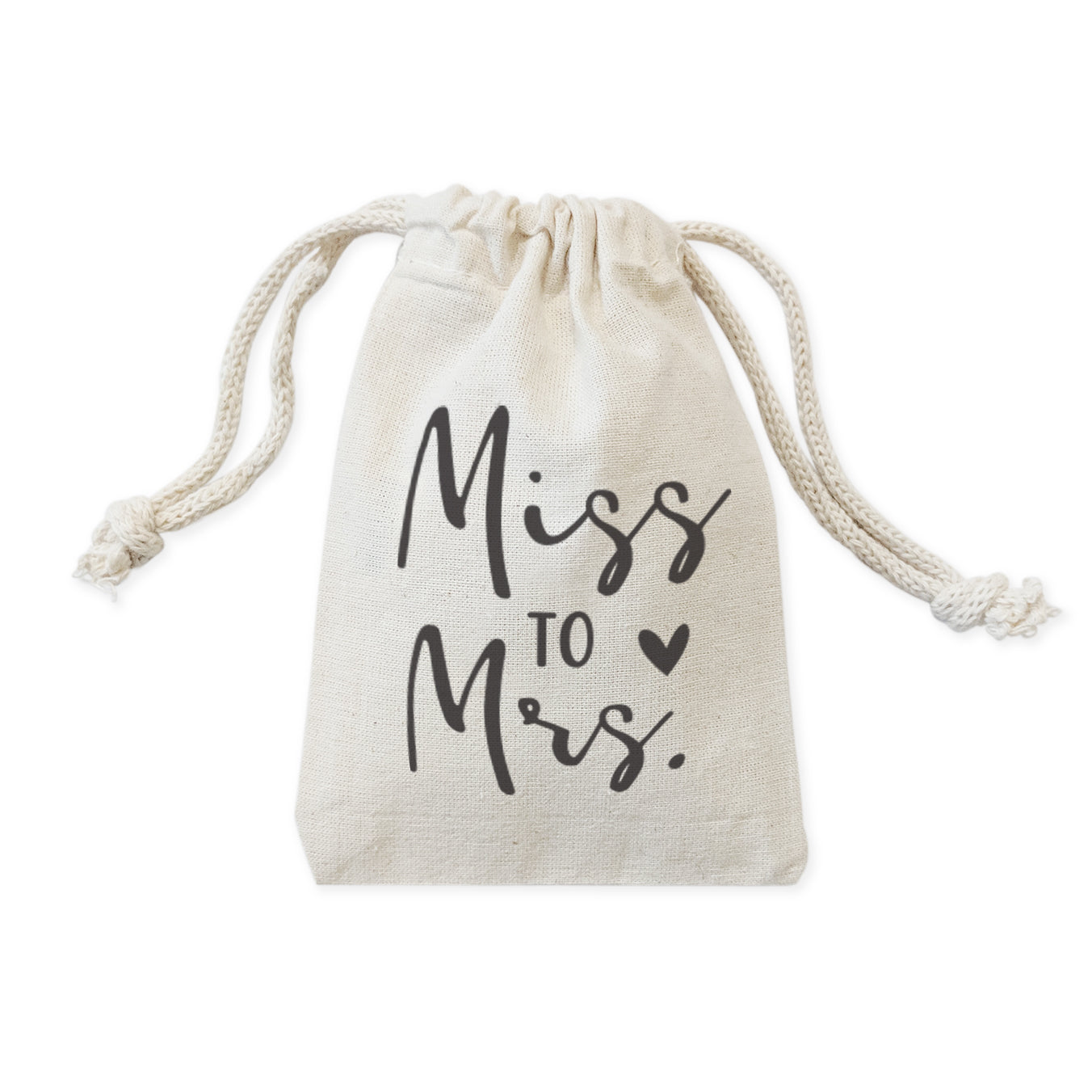 Miss to Mrs. Cotton Canvas Wedding Favor Bags, 6-Pack from The Cotton & Canvas Co.