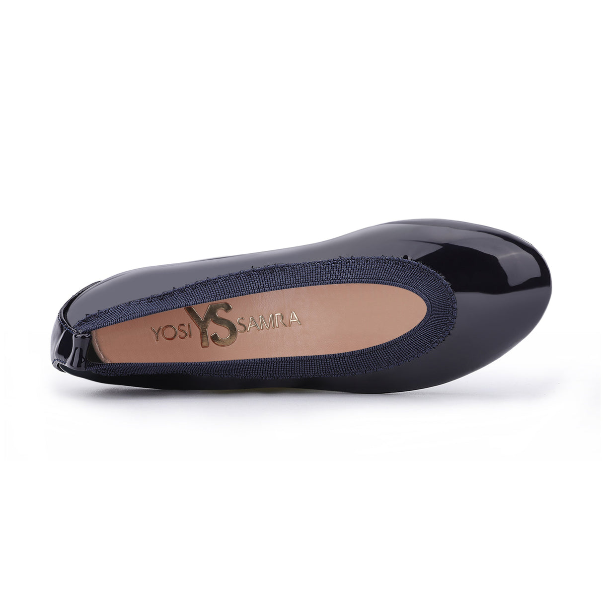 Miss Samara Ballet Flat in Navy Patent - Kids from Yosi Samra