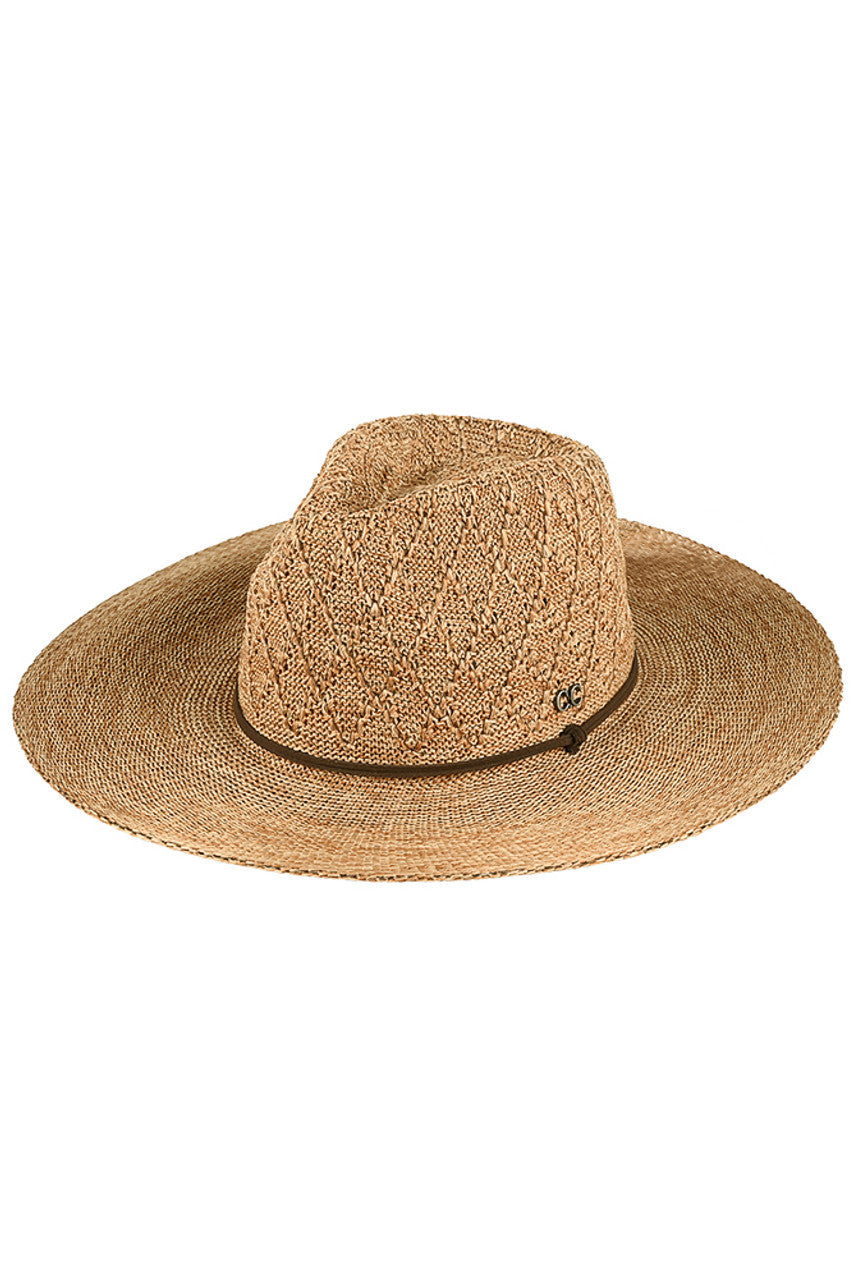 C.C Packable Pattern Panama Hat from Madeline Love