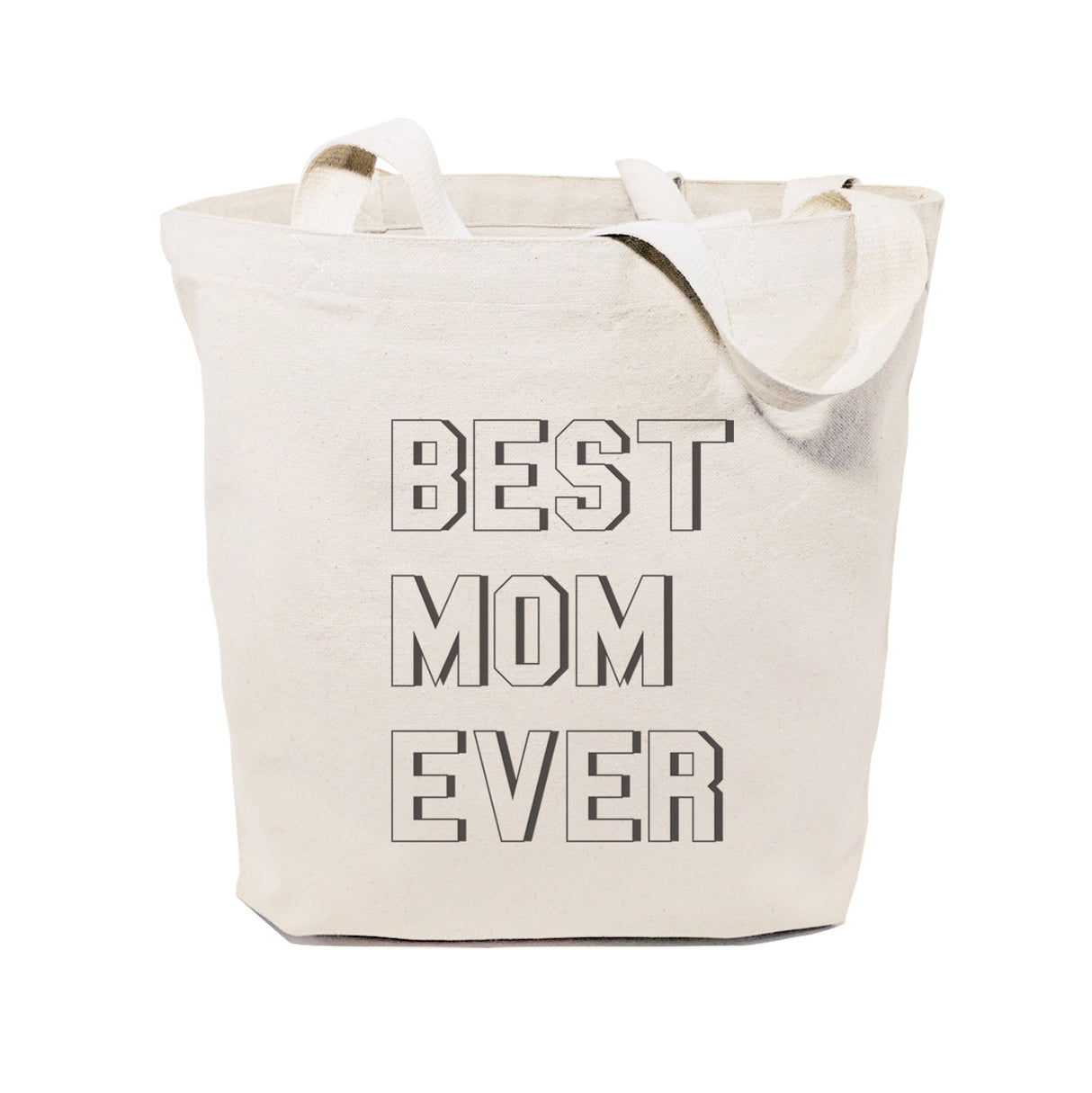 Modern Best Mom Ever Cotton Canvas Tote Bag from The Cotton & Canvas Co.