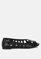 Moira Woven Peep Toe Flats from London Rag International