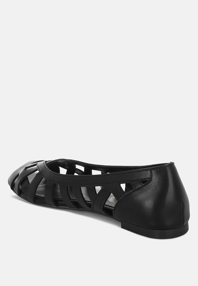 Moira Woven Peep Toe Flats from London Rag International