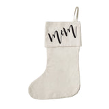 Mom Cotton Canvas Christmas Stocking from The Cotton & Canvas Co.