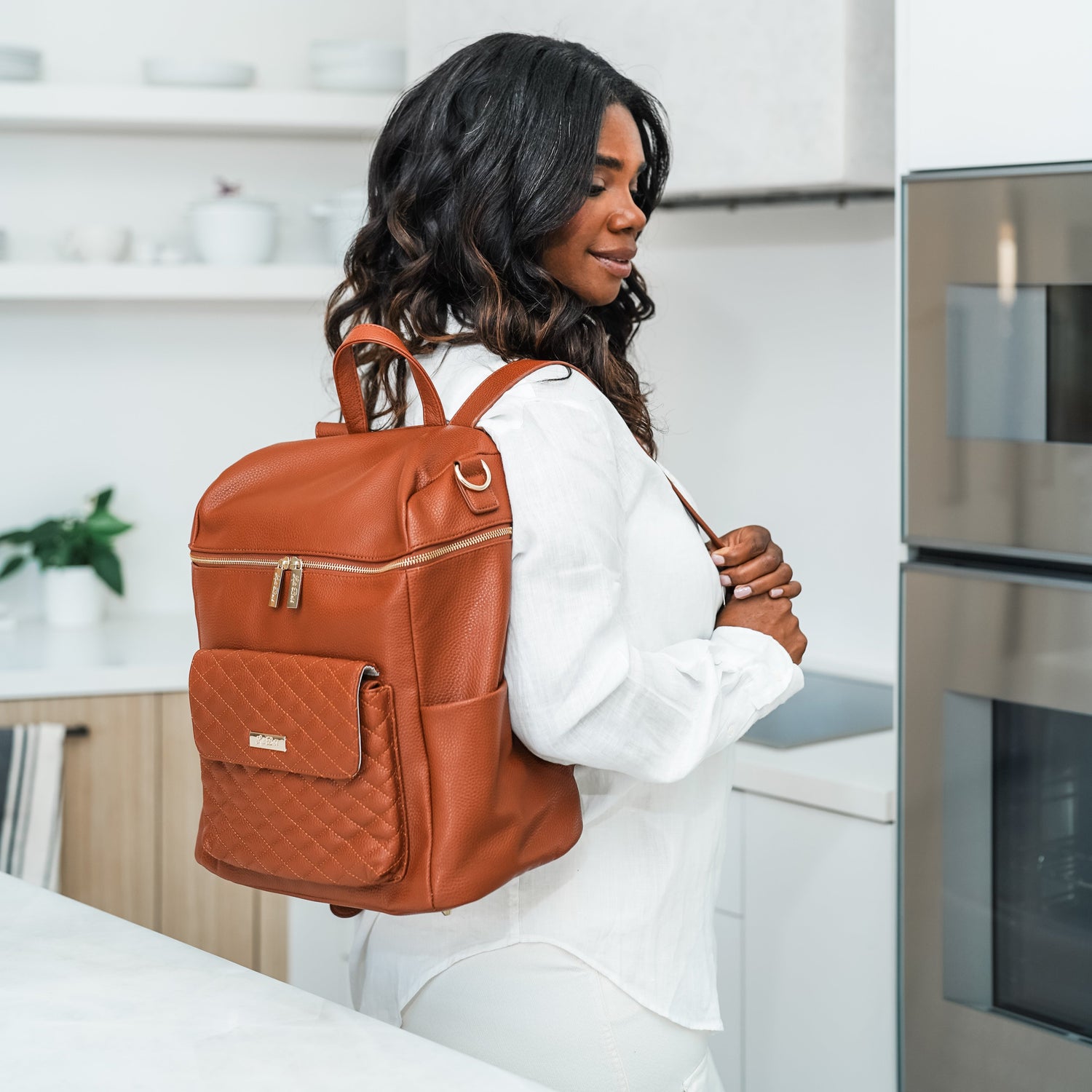 Monaco Diaper Bag | Caramel Brown From Luli Bebé