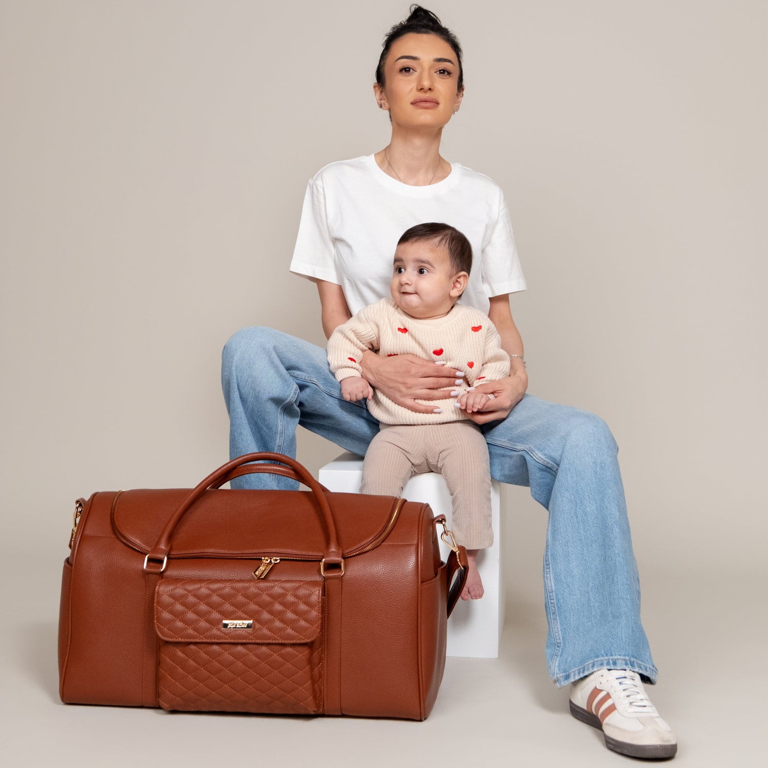 Monaco Travel Bag | Caramel Brown From Luli Bebé