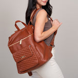 Monaco Diaper Bag | Caramel Brown From Luli Bebé