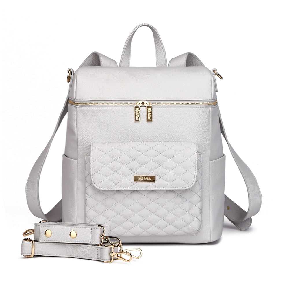 Monaco Diaper Bag | Stone Grey From Luli Bebé
