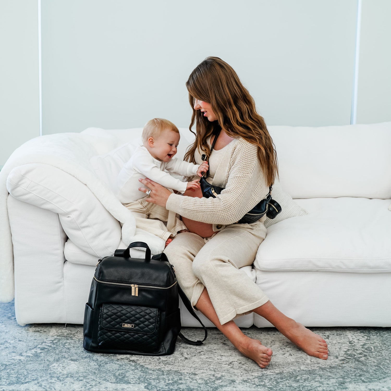 Monaco Diaper Bag | Ebony Black From Luli Bebé