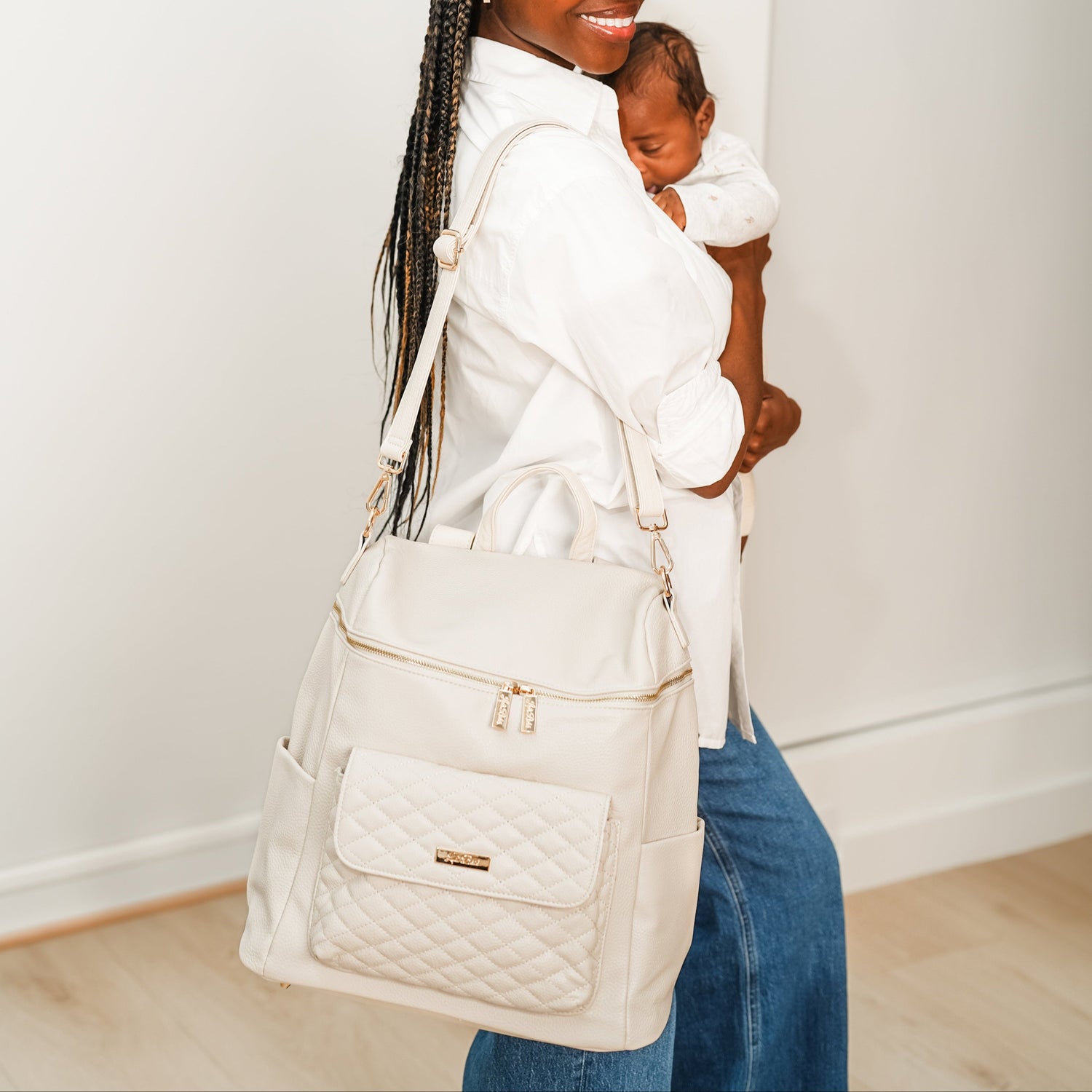 Monaco Diaper Bag | Pearl White From Luli Bebé