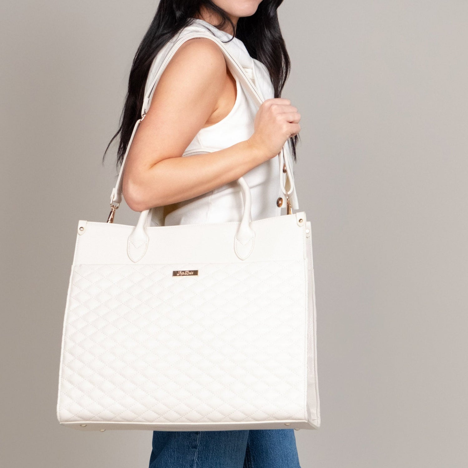 Monaco Tote Bag | Pearl White From Luli Bebé
